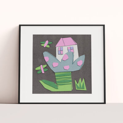 Domek, plakat 20 x 20 cm
